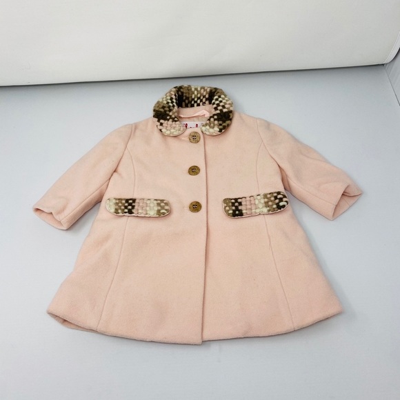 Il Gufo Pink Wool Winter Coat**3 mo. $389 - Picture 2 of 3